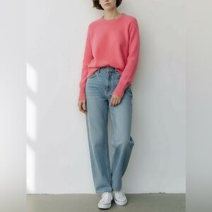 J.Crew Wool & Cashmere Blend Warm Sweater Bright Pink